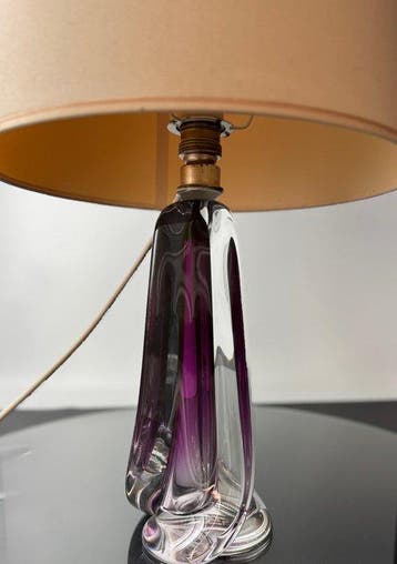 Val Saint Lambert - René Delvenne - Tafellamp - Kristal -