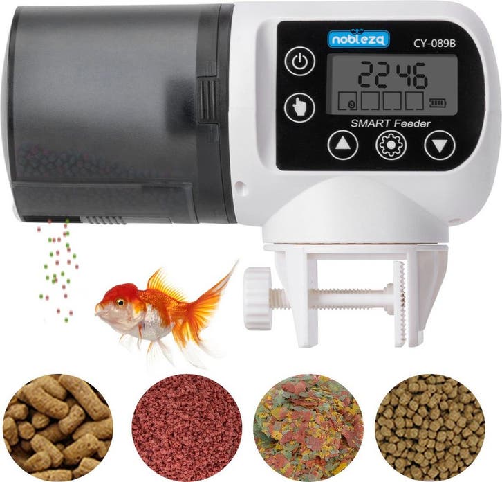 Voederautomaat - Visvoeder - 200ml - Wit - Nobleza, Animaux & Accessoires, Poissons | Aquariums & Accessoires, Envoi