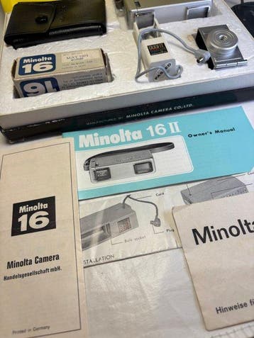 Minolta 16 ( II ) complete kit in doos ( 1960/1966 ) Caméra, Nieuw