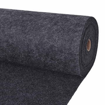vidaXL Tapijt Antracietkleurig 1,2 x 20 m Polyester, Verzenden, Nieuw