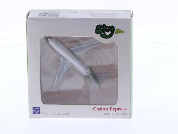 Schaal 1:500 Sky500 0681CE Boeing 737-200 Casino Express..., Hobby en Vrije tijd, Modelbouw | Vliegtuigen en Helikopters, Zo goed als nieuw