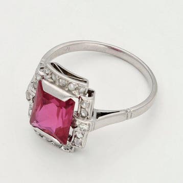Ring - 18 karaat Witgoud - Diamant, Nieuw