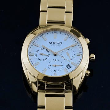 Norton - Gold Voyager GMT - Multifunzione - Solid Band -, Nieuw
