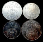 Portugal. Lote de 4 Moedas de Prata de 25 e 50 Escudos