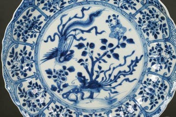 Kangxi (1662-1722), Qing Dynasty - Bord - Large plate - Two