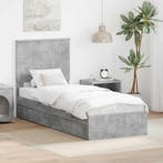 vidaXL Opbergbed met hoofdeinde Beton Grijs 75 x 190 cm, Verzenden, Nieuw
