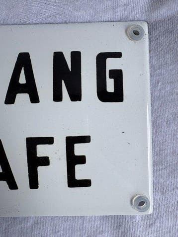 Ingang Café’ emaille bord – horeca en nostalgische