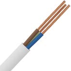 VMVL kabel 3x1,5mm² H05VV-F 10m wit LED – KEMA-KEUR, Doe-het-zelf en Bouw, Verzenden, Nieuw