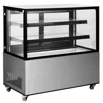 Koelvitrine | 410L | RVS/Zwart | 0°C/+6°C | Geforceerd | 3, Verzenden, Nieuw in verpakking