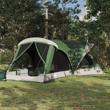 vidaXL Familietent 14-persoons Groen 185T Polyester met PU, Verzenden, Nieuw