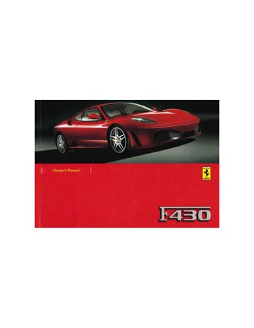 2005 FERRARI F430 INSTRUCTIEBOEKJE ENGELS