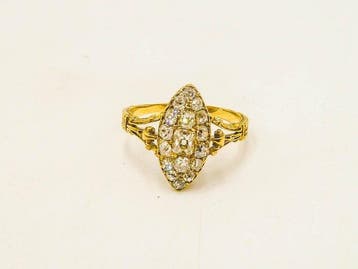 Ring - 18 karaat Geel goud - Diamant, Nieuw