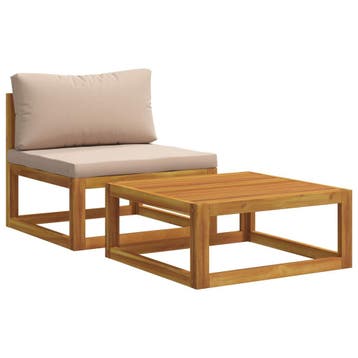 vidaXL 2 st Modulaire sofaset met kussens, Verzenden, Nieuw