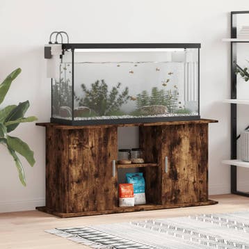 vidaXL Aquariumstandaard 121x41x58 cm bewerkt hout gerookt, Animaux & Accessoires, Poissons | Aquariums & Accessoires, Verzenden