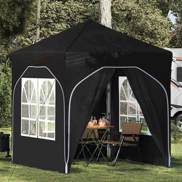 vidaXL Pop-up Feesttent 192 x 192 x 245 cm Zwart, Verzenden