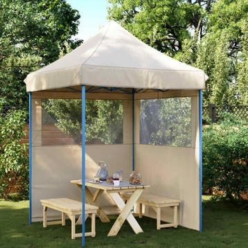 vidaXL Partytent 200 x 200 x 306 cm Beige Oxford Stof, Verzenden, Nieuw