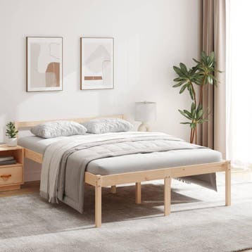 vidaXL Seniorenbed massief grenenhout 120x200 cm, Verzenden