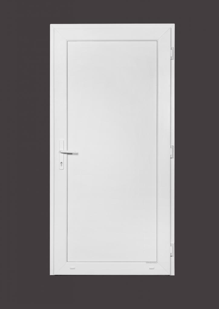 PVC Deur vol paneel basic b98xh200 cm wit R, Doe-het-zelf en Bouw, Deuren en Vliegenramen, Nieuw, Glas, Kunststof, Metaal, Buitendeur