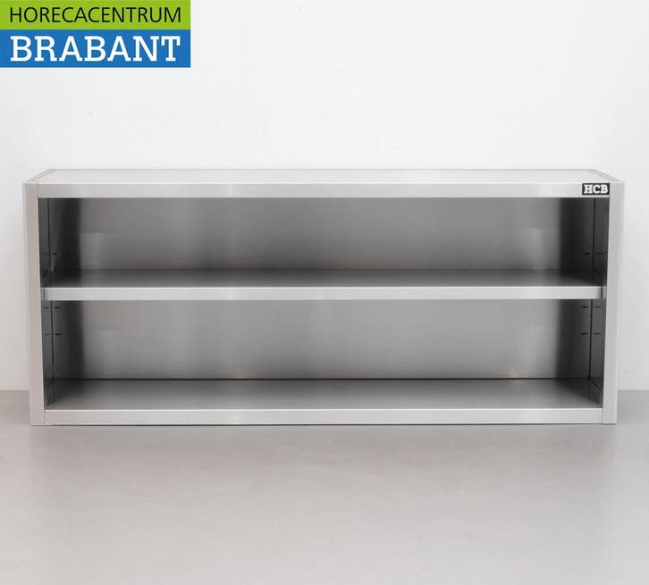 HCB RVS Wandkast Kast Open model 160 cm Horeca, Zakelijke goederen, Horeca | Meubilair en Inrichting, Ophalen of Verzenden