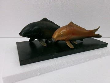 Fer (fonte/fer forgé) - période Showa (1926-1989). Une paire