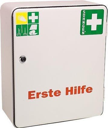Boîte de premiers secours petite DIN 13157 Acier, Verzenden