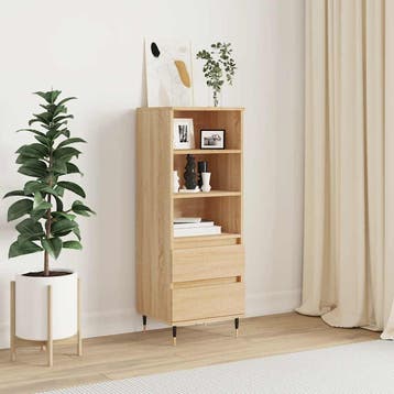 vidaXL Hoge kast 40x36x110 cm bewerkt hout sonoma eiken, Maison & Meubles, Armoires | Dressoirs, Verzenden