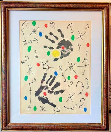 Joan Miro (1893-1983) - Composición aux mains