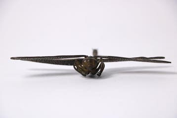 Beweegbaar bronzen libel-okimono – Japans Katsumushi