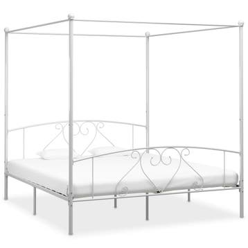 vidaXL Hemelbedframe metaal wit 180x200 cm, Huis en Inrichting, Verzenden, Nieuw