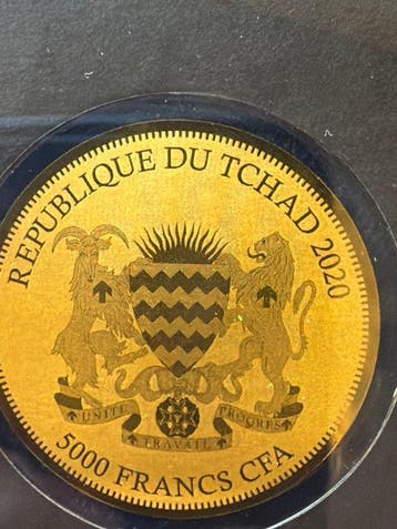 Tsjaad. 5000 Francs 2020 Britannia, 1/200 Oz (.999) mit CoA