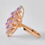 Bague de cocktail - 14 carats Or jaune - 4.33ct. tw. Saphir