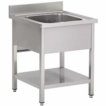 Spoeltafel | RVS | 1 Spoelbak (Midden) | Bodemschap |, Zakelijke goederen, Horeca | Keukenapparatuur, Verzenden, Nieuw in verpakking