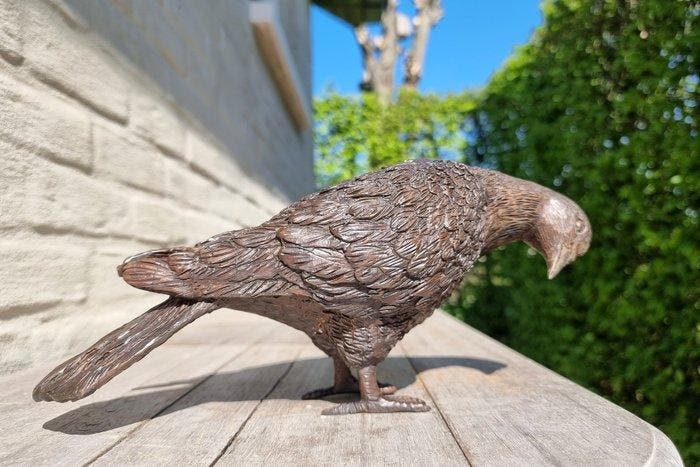 Beeldje - Levensechte duif - Brons, Antiek en Kunst, Curiosa en Brocante