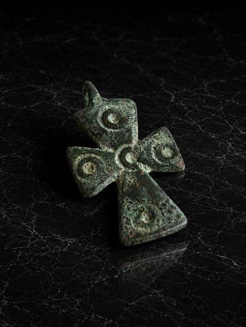 Byzantijns Brons Kruis - 3.5 cm (Zonder minimumprijs), Antiek en Kunst