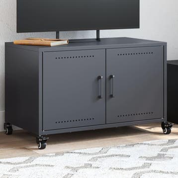 vidaXL Tv-meubel 68x39x43,5 cm staal antracietkleurig, Verzenden, Nieuw
