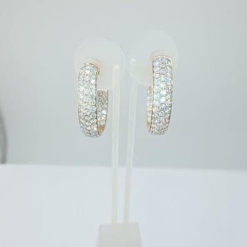 Boucles doreilles - 18 carats Or rose - 3.32ct. tw. Diamant, Bijoux, Sacs & Beauté, Boucles d'oreilles