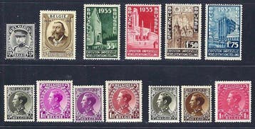 Belgique 1934 - Lintégralité de lannée - OBP/COB 384/403