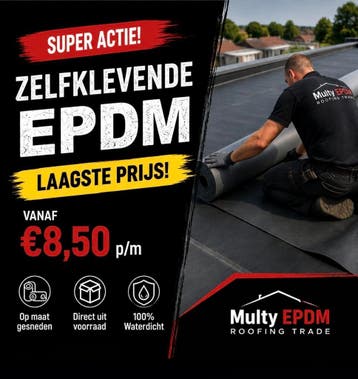 ZELFKLEVENDE EPDM 1,3 MM – v.a. € 8,50 m, Doe-het-zelf en Bouw, Ophalen, Overige materialen, Zwart, Nieuw
