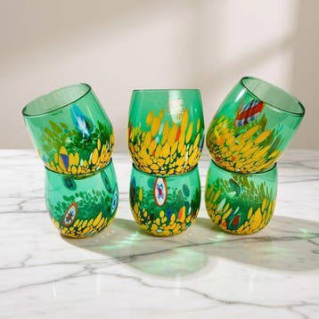 MurArt - Drinkset (6) - Glas - Set van zes glazen -