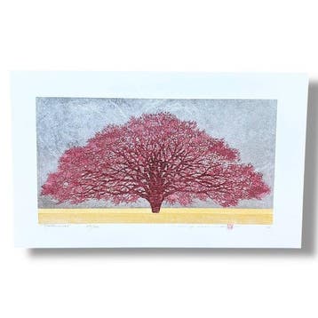 Tree Scene 123 2006 Beperkte oplage: 299/500 - houtsnede -
