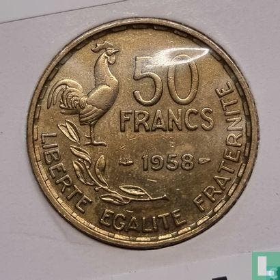 Frankrijk 50 francs 1958, Timbres & Monnaies, Monnaies | Europe | Monnaies non-euro, Envoi