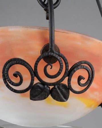 GV Croismare (Muller Frères) c.1920-1930 - Grand Lustre Art, Antiek en Kunst