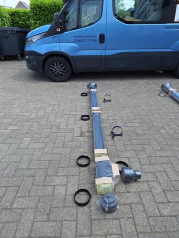 inox of zwart gelakte schouw voor pelletkachel dubbelwandig, Ophalen, Nieuw