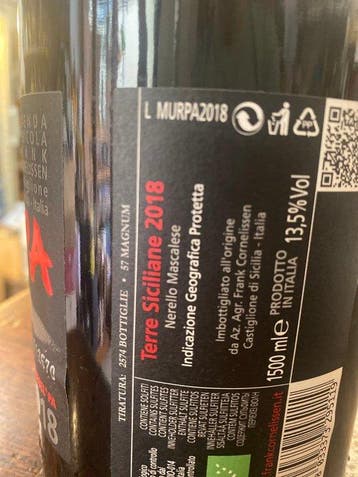 2018 Frank Cornelissen Munjebel PA - Sicile - 1 Magnum (1,5