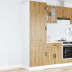 vidaXL Keukenkast Porto bewerkt hout artisanaal eikenkleur, Huis en Inrichting, Verzenden, Nieuw