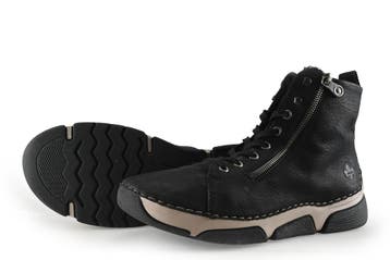 Rieker Veterboots in maat 42 Zwart, Kleding | Dames, Schoenen, Verzenden, Zwart, Overige typen, Gedragen