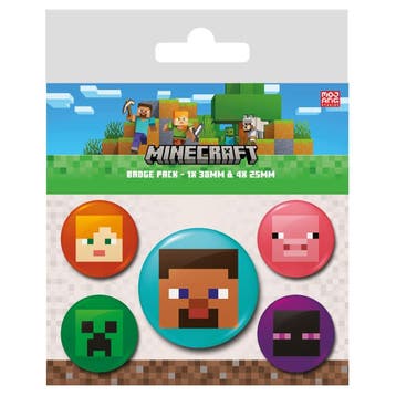 BADGE PACK MINECRAFT, Ophalen of Verzenden, Nieuw