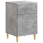 vidaXL Nachtkastje Betongrijs 43 x 39,5 x 66,5 cm Bewerkt, Huis en Inrichting, Slaapkamer | Nachtkastjes, Verzenden, Nieuw