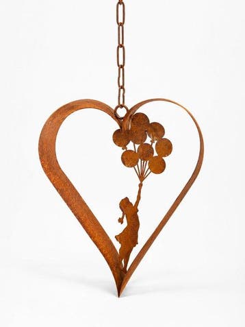 Sculptuuur voor buiten, Romantische Tuinhanger Hart met
