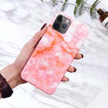 iPhone X Hoesje Marmer Textuur - Shockproof Glossy Case, Verzenden, Nieuw